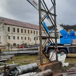 pálenie potrubného mostu